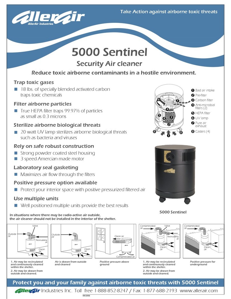 AllerAir 5000 Sentinel Specification sheet