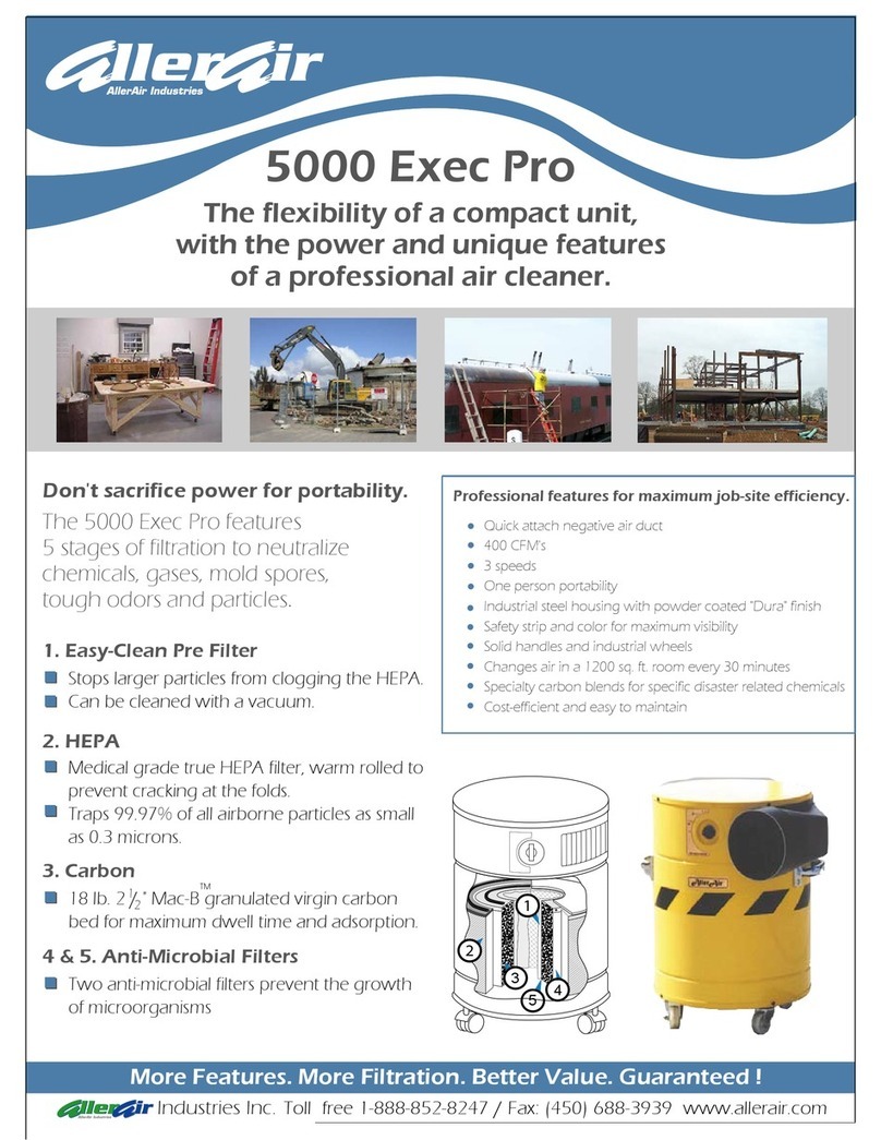 AllerAir 5000 Exec Pro Specification sheet