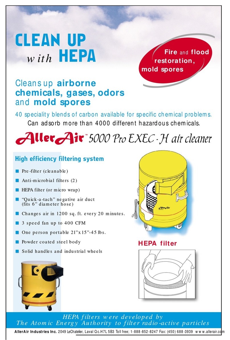 AllerAir 500 Pro Exec H User manual AllerAir 500 Pro Exec H User manual