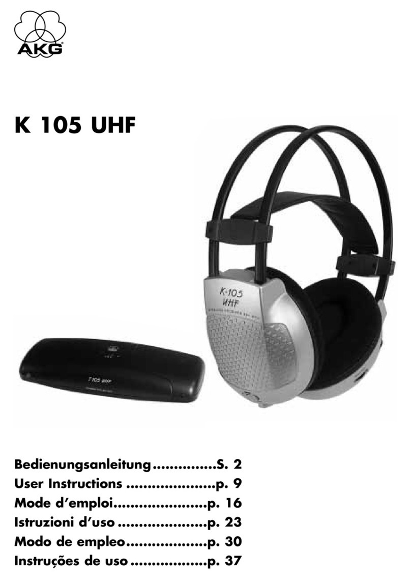 AKG K 105 UHF User instructions