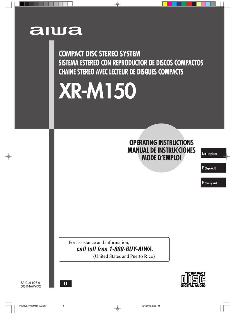 Aiwa XR- XR-M150 operating instructions