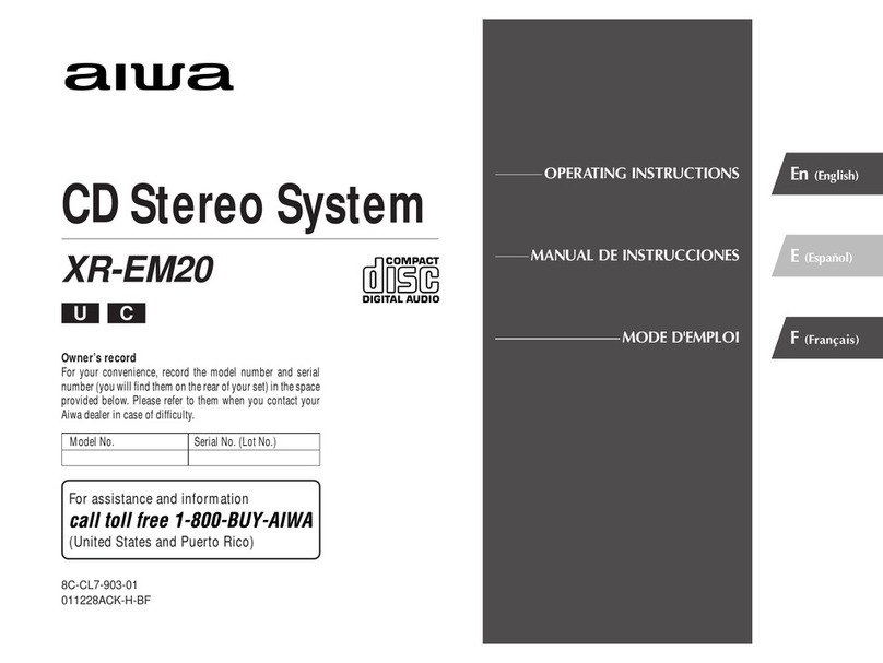 Aiwa XR-EM20 operating instructions