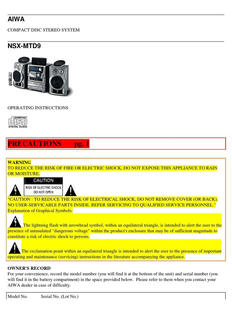 Aiwa NSX-MTD9 User manual