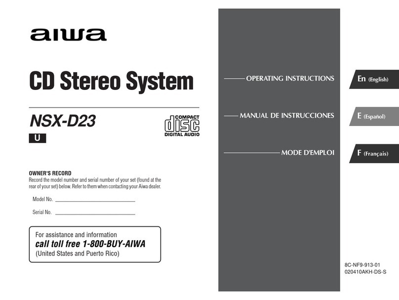 Aiwa NSX-D23 operating instructions