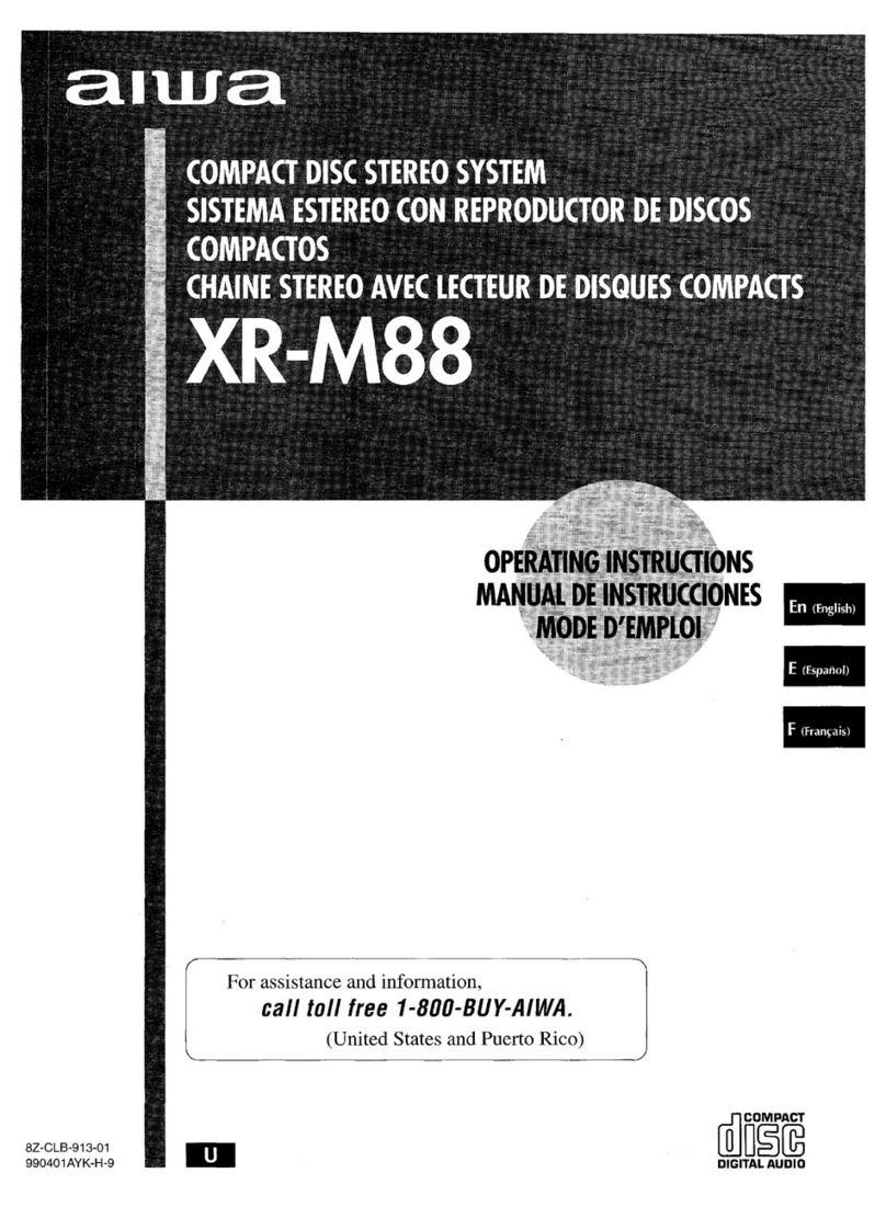 Aiwa XR-M88 operating instructions