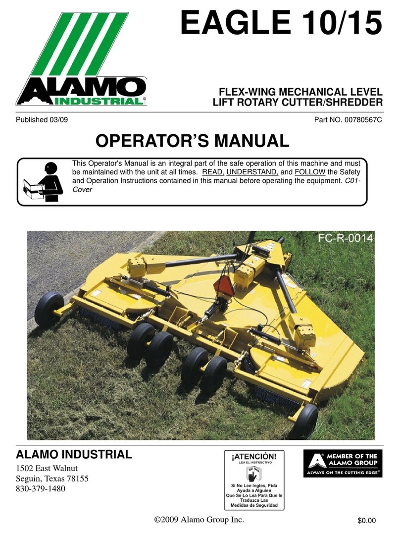 Alamo Industrial Flex-Wing Mechanical Level Lift Rotary Cutter/Shredder EAGLE... Operator's manual