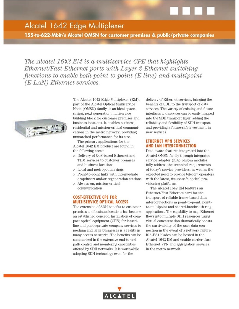 Alcatel Edge Multiplexer 1642 User manual