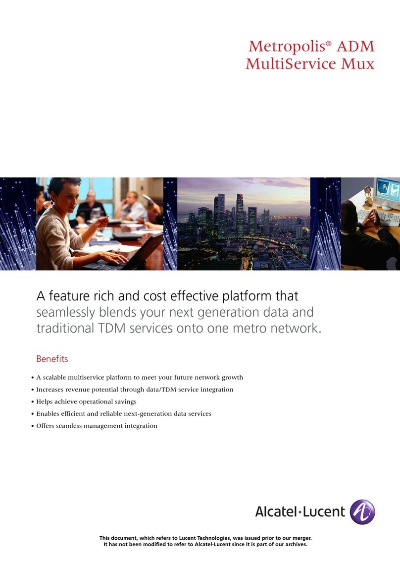 Alcatel-Lucent ADM MultiService Mux Metropolis brochure Alcatel-Lucent ADM MultiService Mux Metropolis brochure