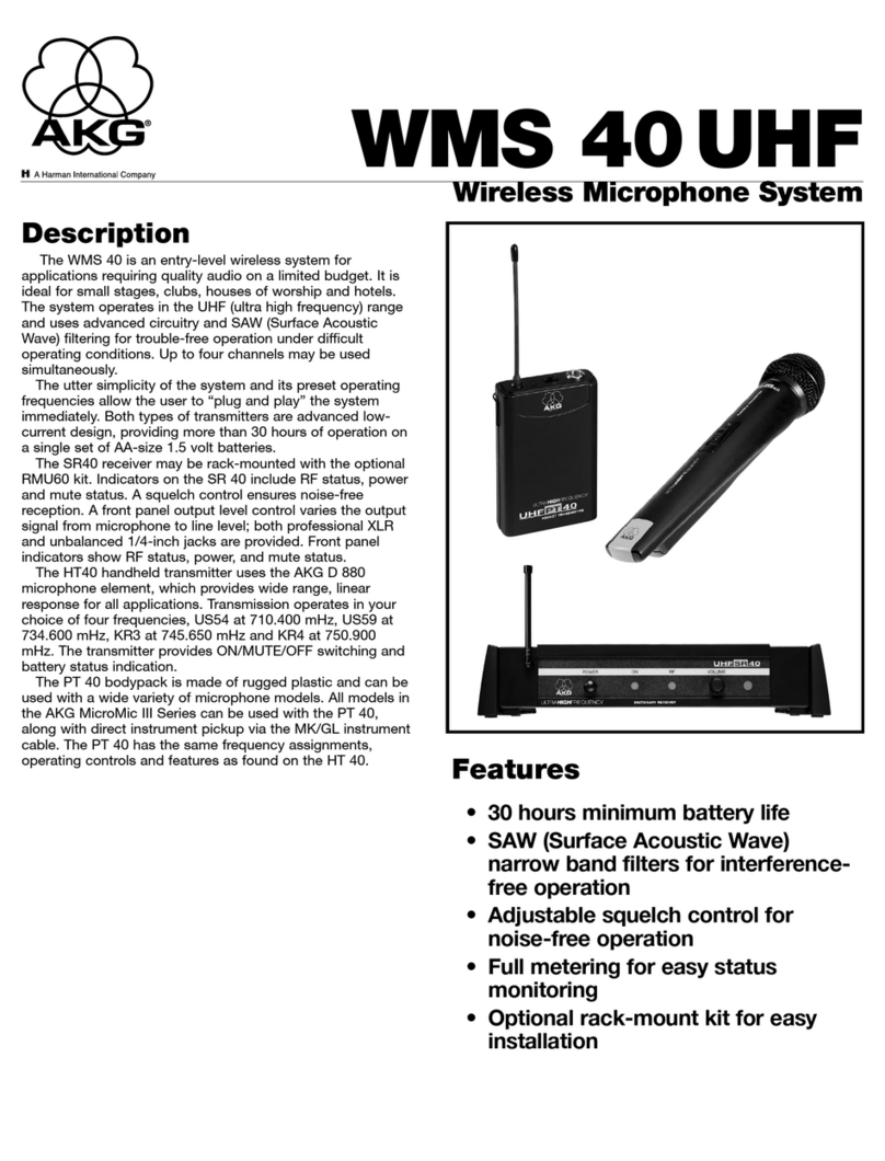 AKG WMS 40UHF User manual