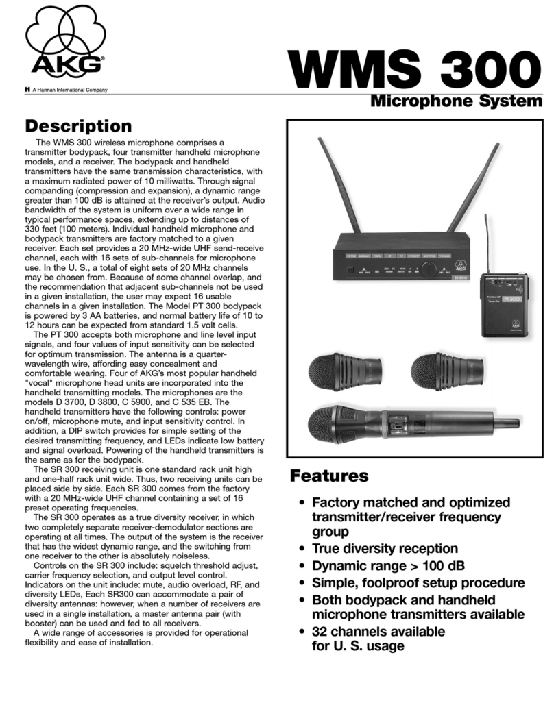 AKG PT 300 Specifications