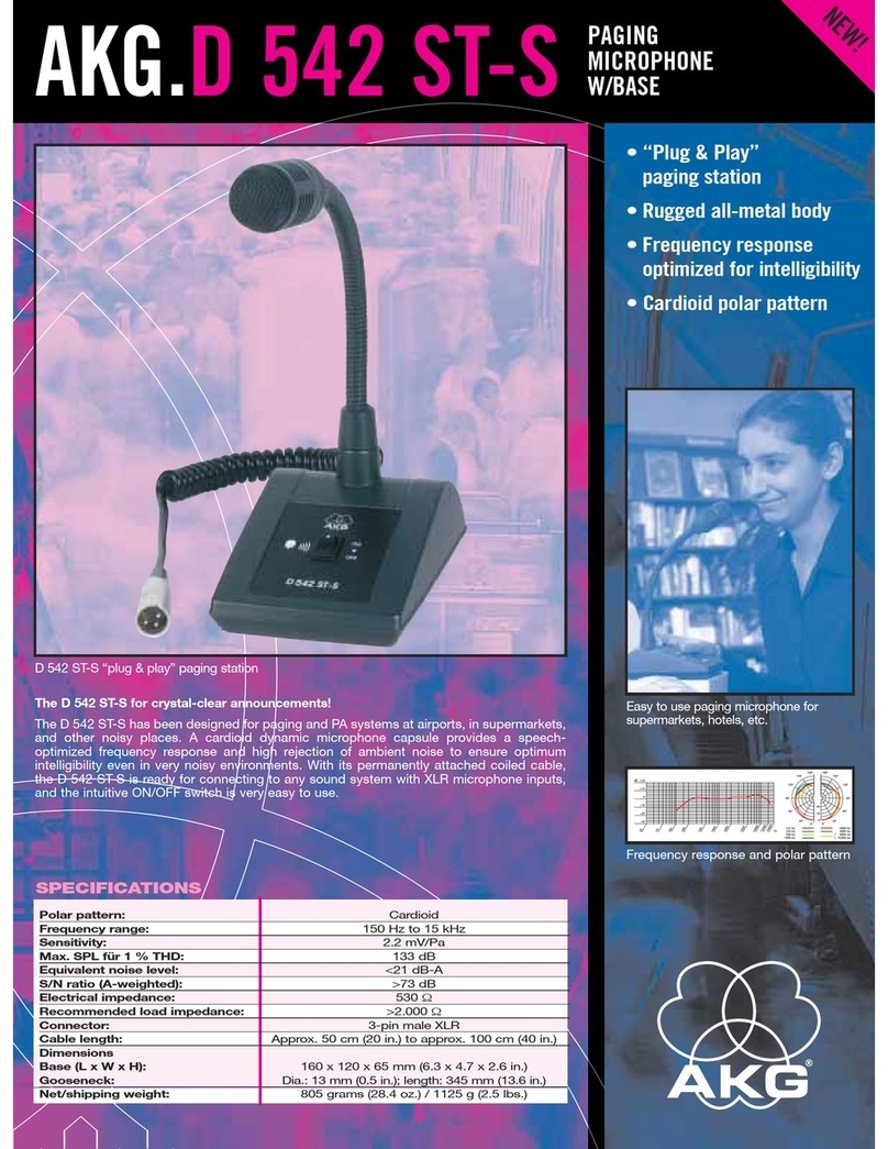 AKG D 542 User manual