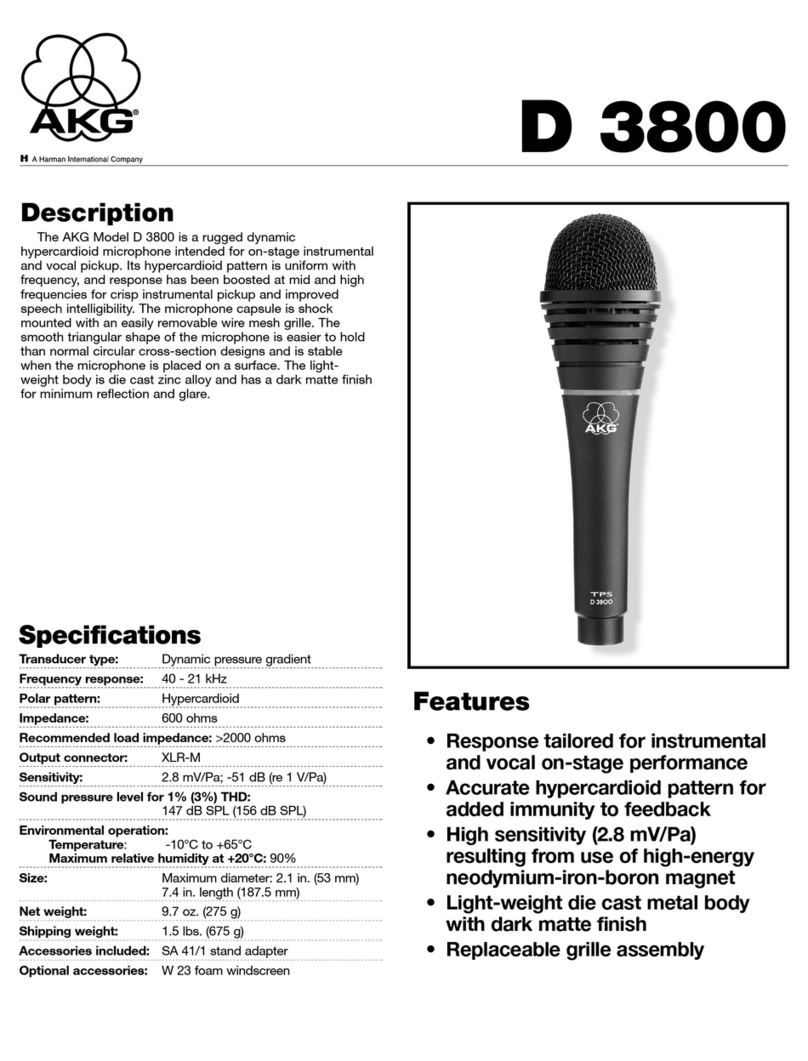 AKG D 3800 User manual