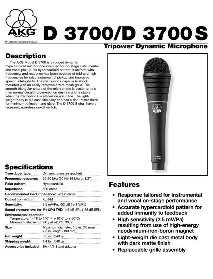AKG D 3700 Specifications