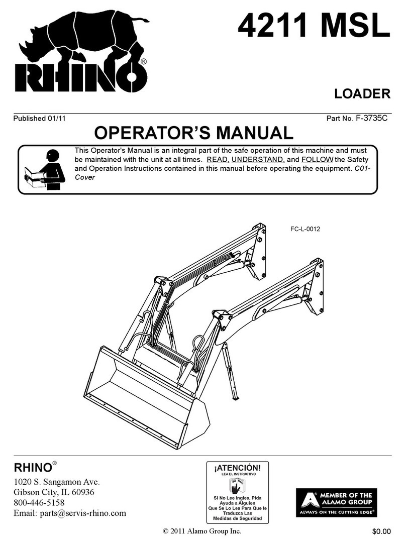RHINO LOADER 4211 MSL Operator's manual