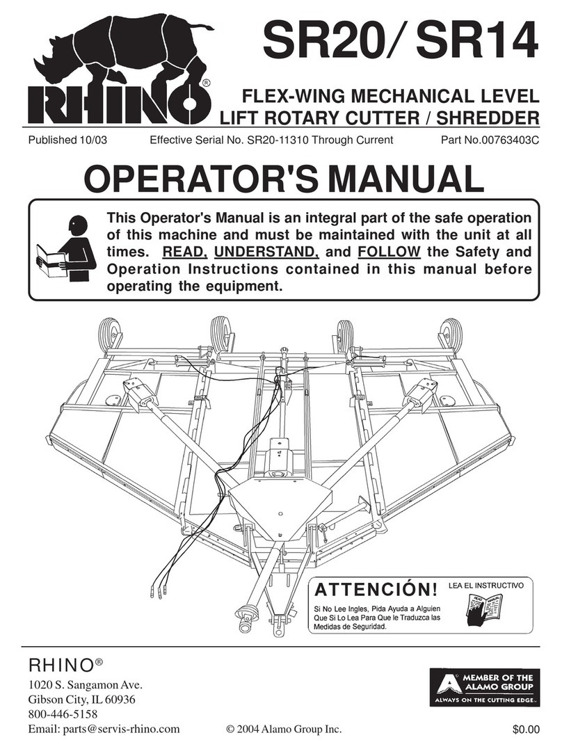 RHINO SR14 Operator's manual