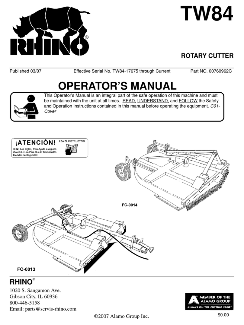 RHINO TW84 User manual