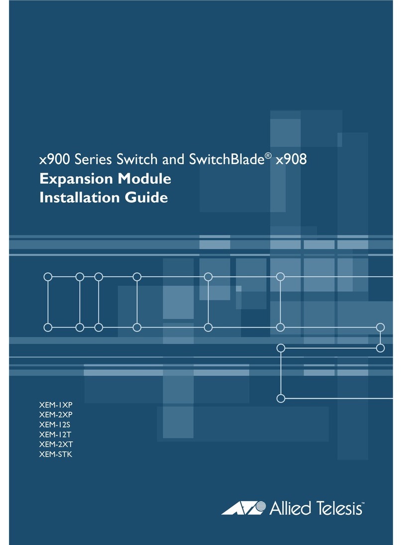 Allied Telesis SWITCH AND SWITCHBLADE X900 Manual
