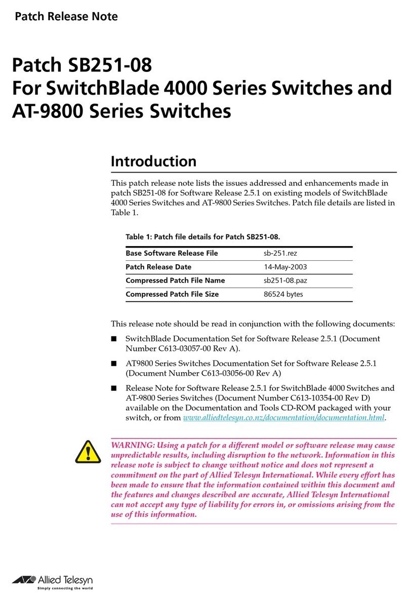 Allied Telesis SB251-08 Instruction Manual Allied Telesis SB251-08 Instruction Manual