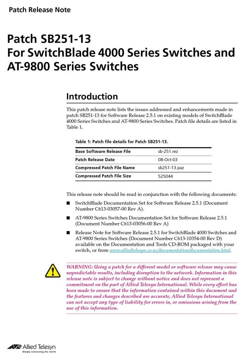 Allied Telesis SB251-13 release note