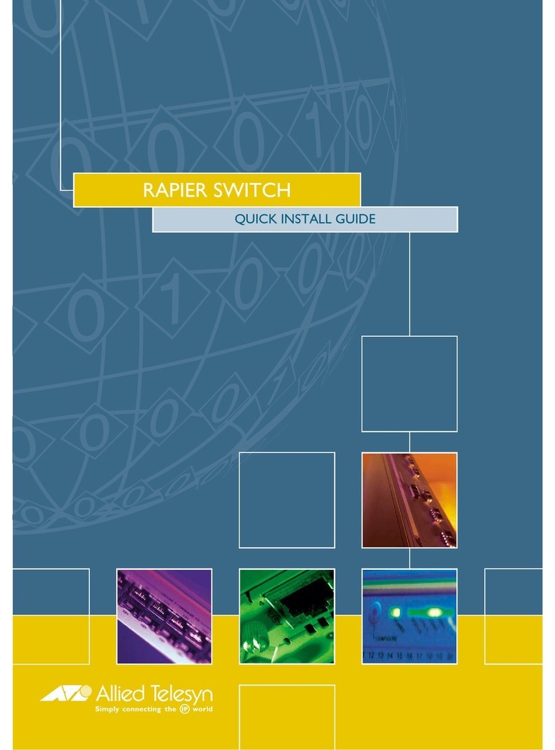 Allied Telesis Rapier Switch Quick install guide Allied Telesis Rapier Switch Quick install guide