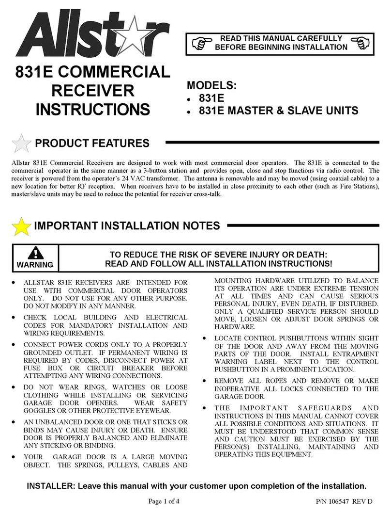 Allstar 831E user manual