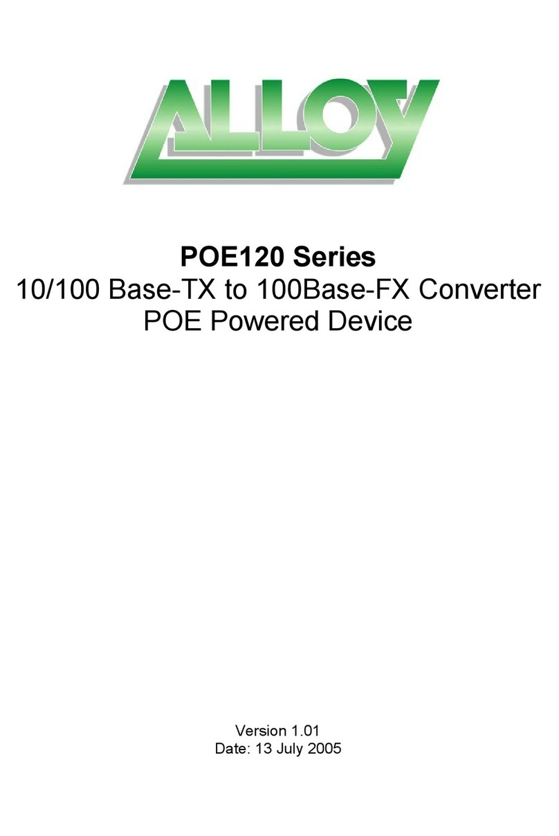 Alloy POE120 Series User manual