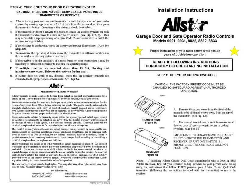 Allstar 8822 User manual