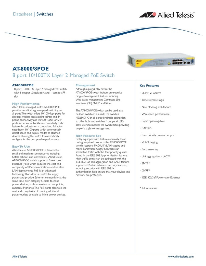 Allied Telesis AT-8POE User manual