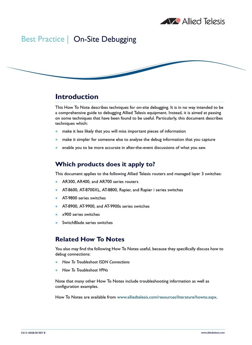 Allied Telesis AT-8900 SERIES Troubleshooting