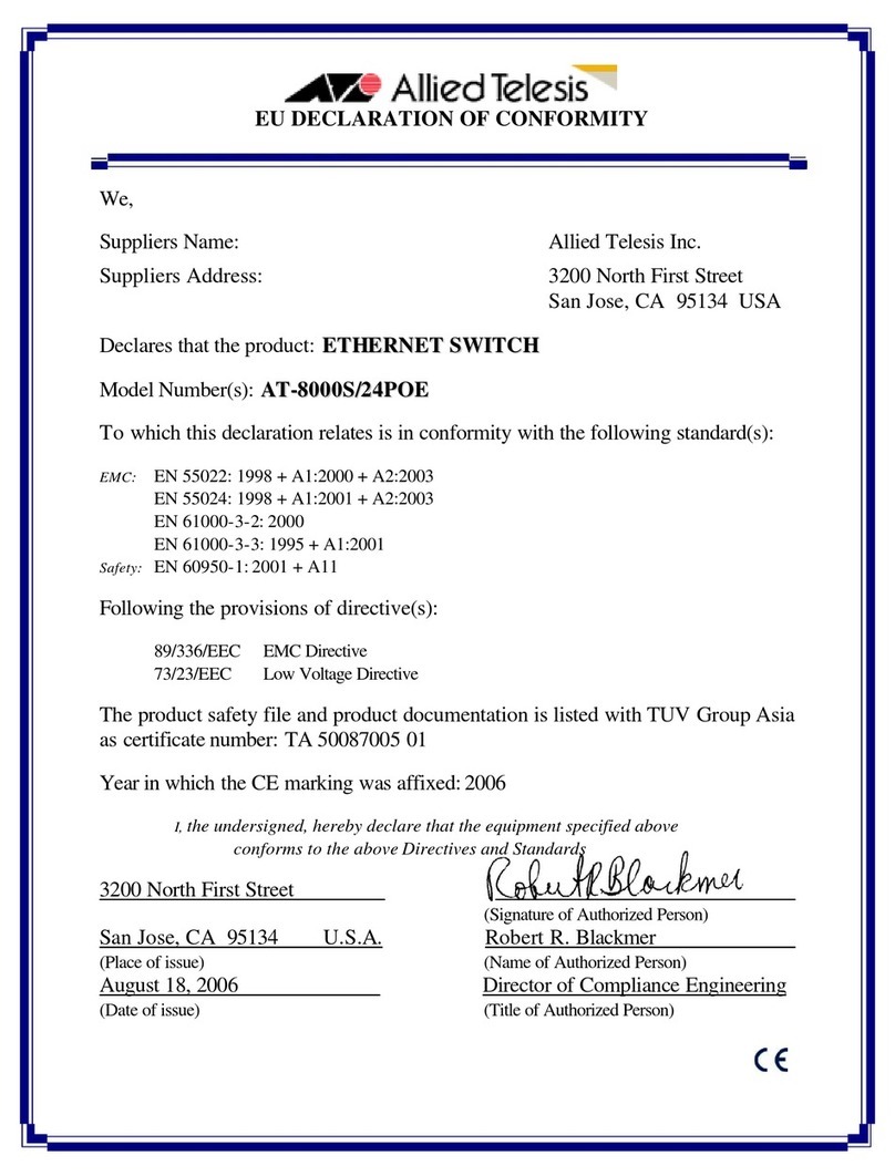 Allied Telesis AT-8000C Reference guide