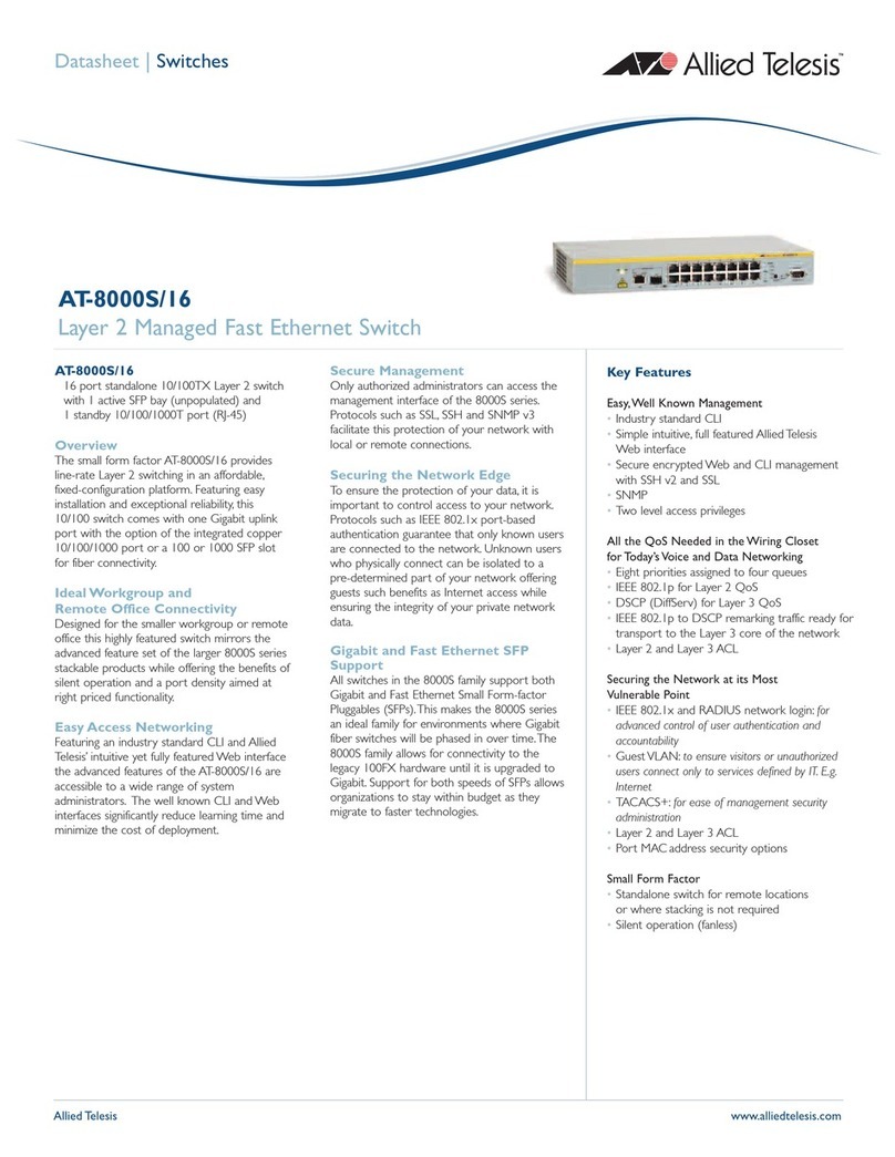 Allied Telesis AT 8000S/16 datasheet
