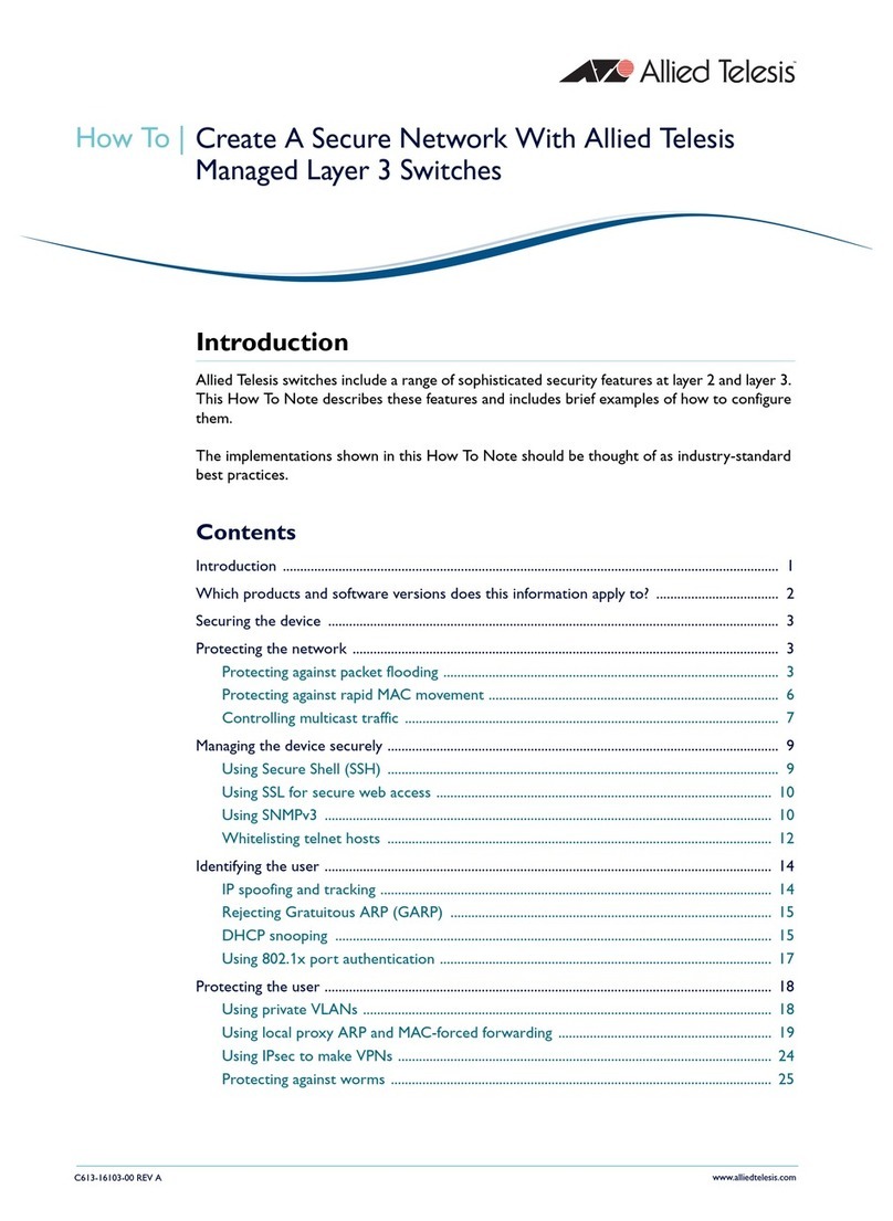 Allied Telesis Layer 3 Switches Network manual