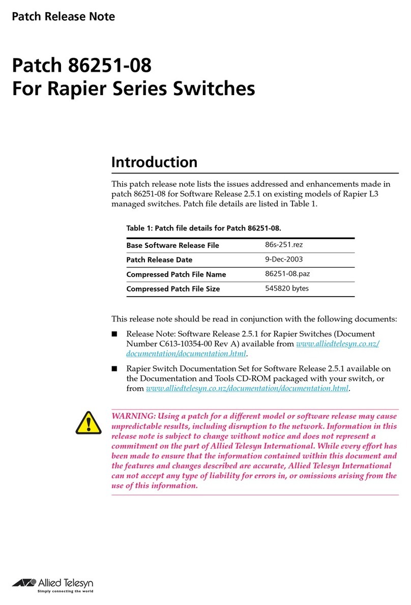 Allied Telesis Patch 86251-08 Instruction Manual