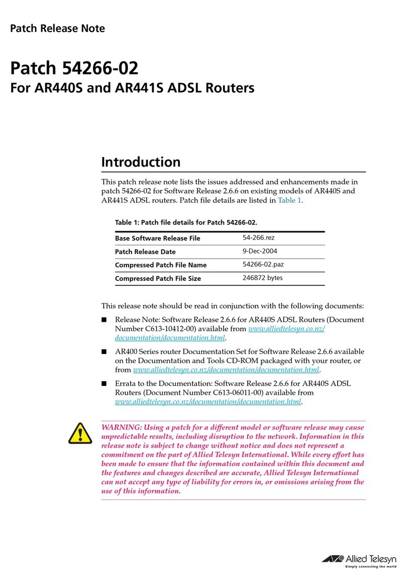 Allied Telesis Patch 54266-02 release note