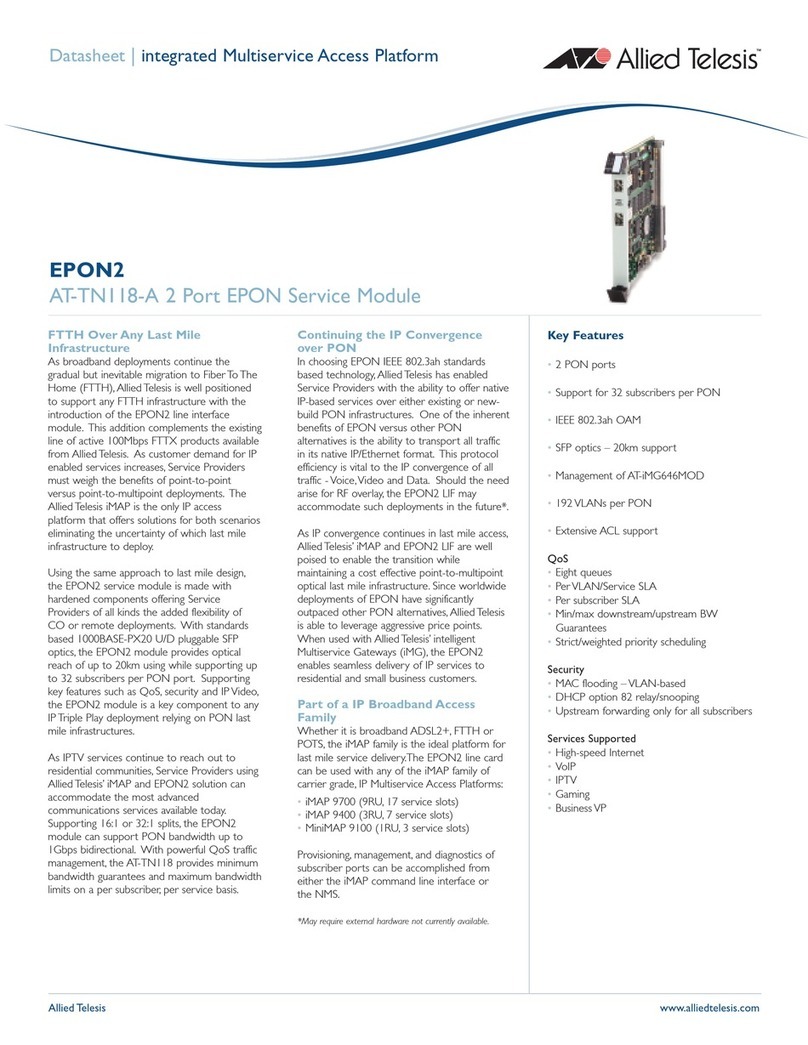 Allied Telesis AT-TN118-A 2 User manual