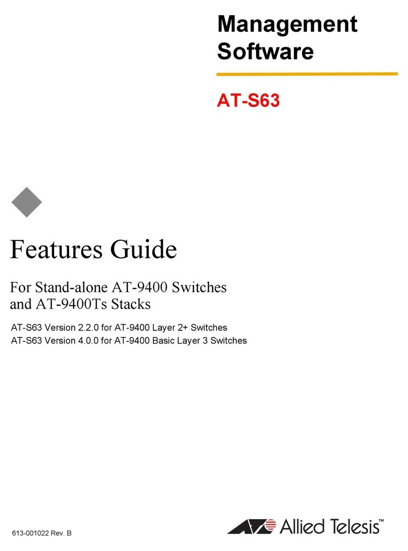 Allied Telesis AT-S63 Specification sheet