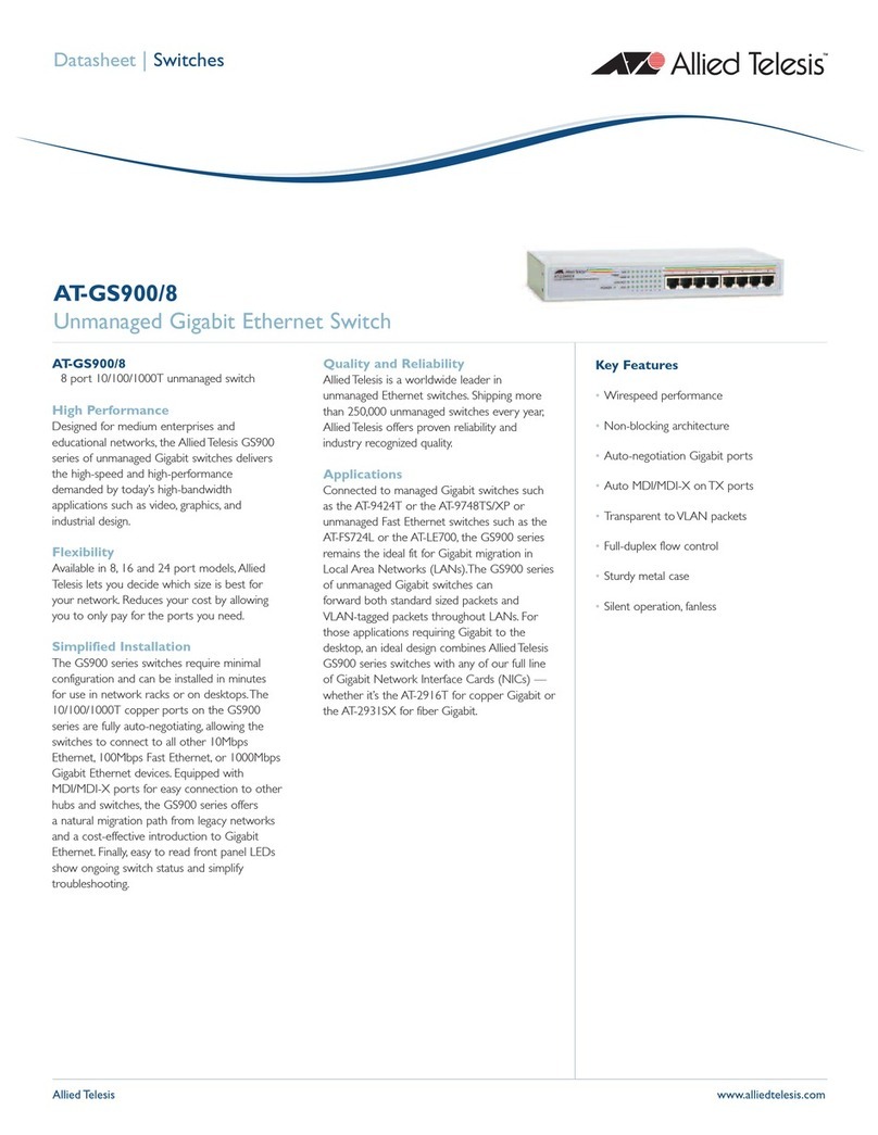 Allied Telesis AT-GS900/8 User manual