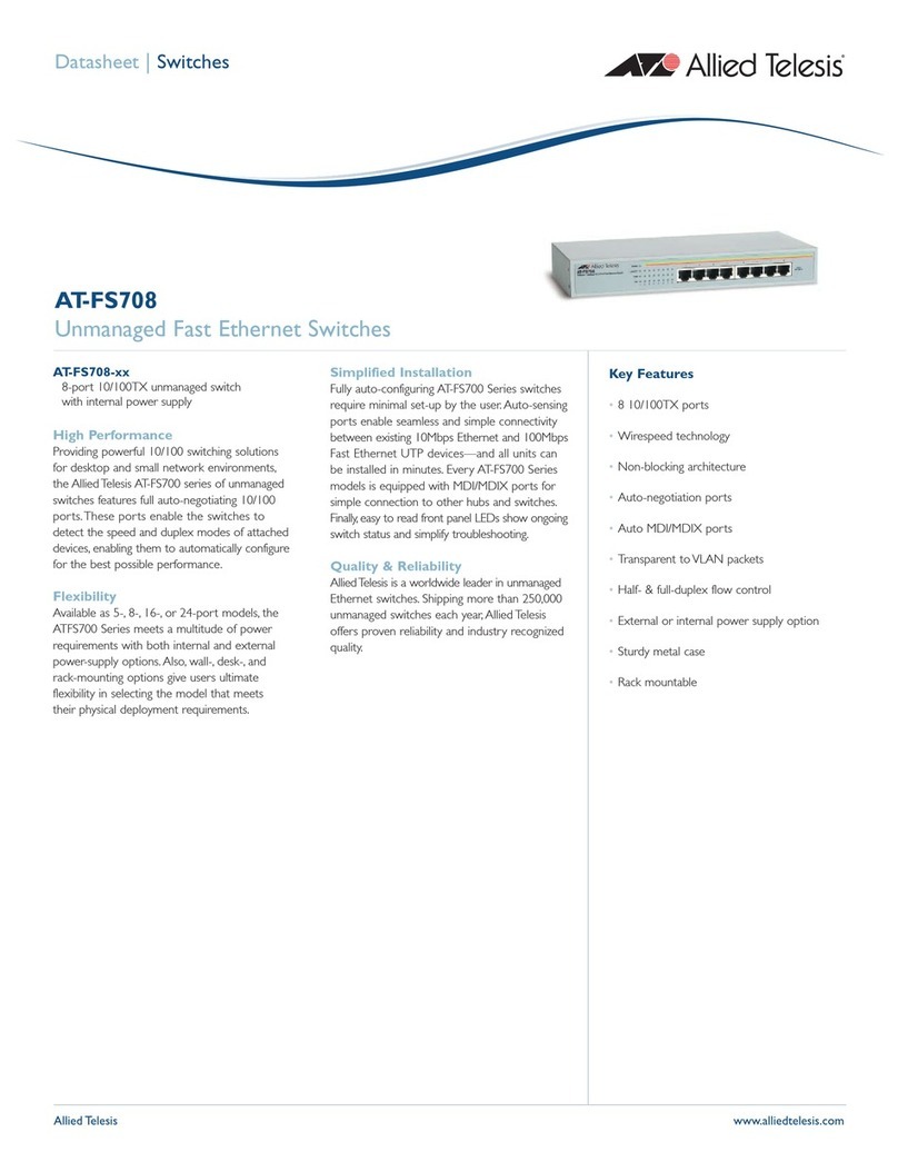 Allied Telesis AT-FS708 datasheet