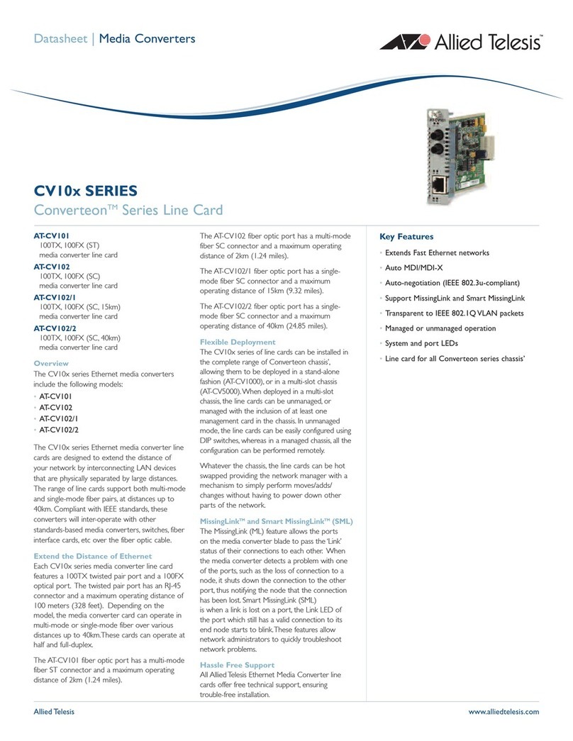 Allied Telesis AT-CV10x Series User manual
