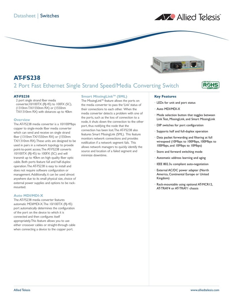 Allied Telesis AT-FS238 Series datasheet
