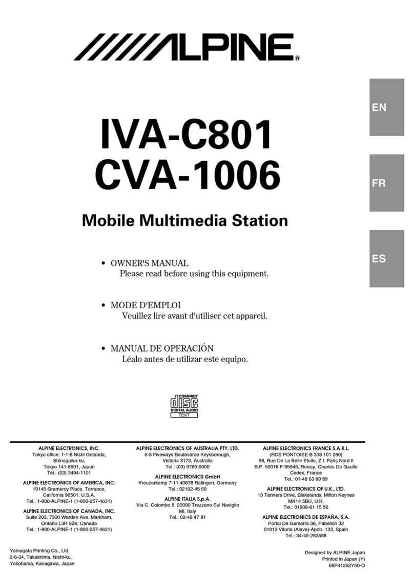 Alpine CVA-1006 owner's manual