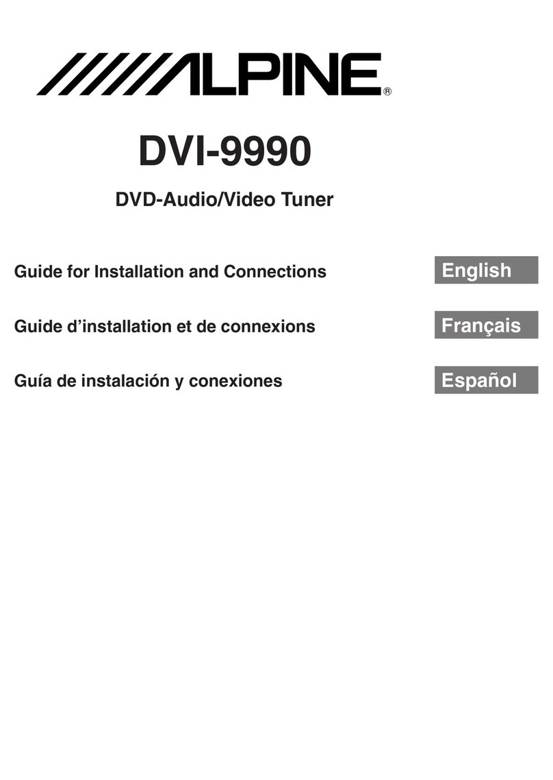 Alpine DVI-9990 Guide for installation and connections