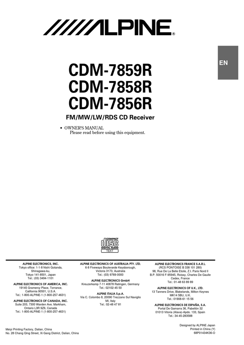 Alpine CDM-7856R User manual