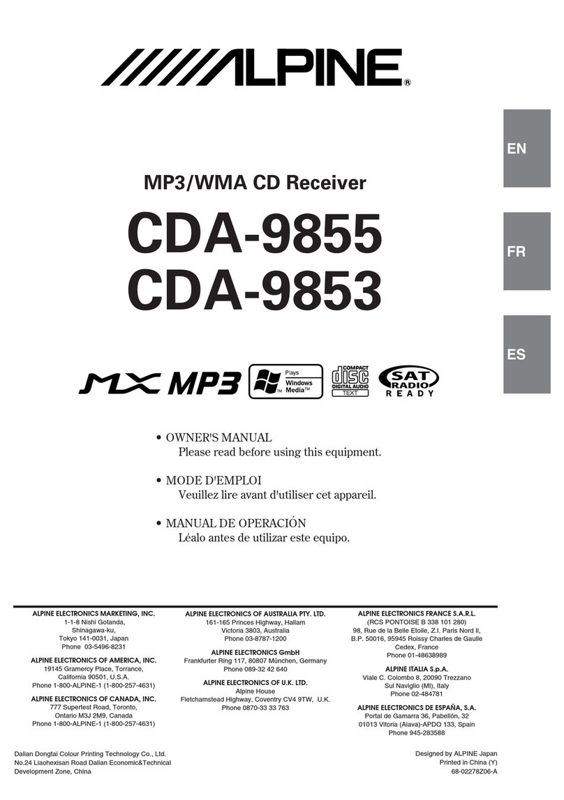 Alpine CDA-9853 User manual