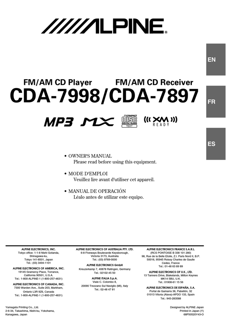 Alpine CDA-7998 User manual
