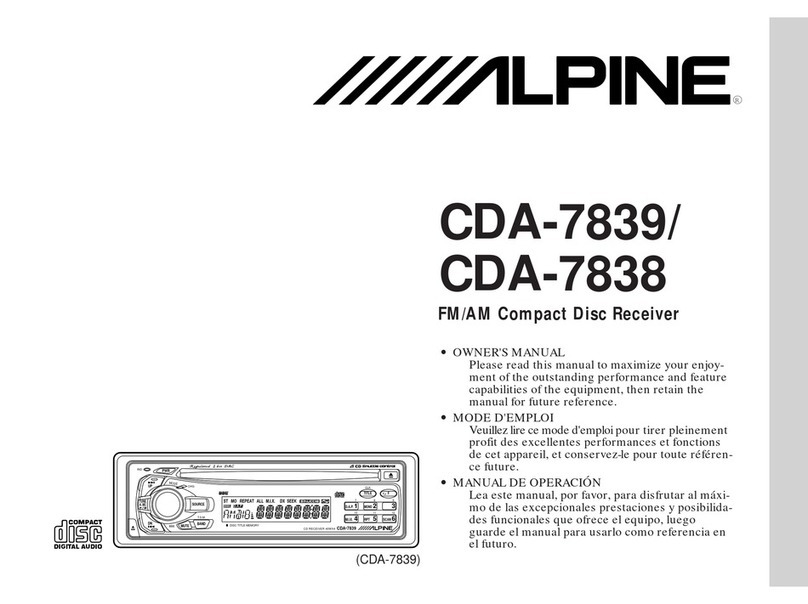 Alpine CDA-7838 owner's manual