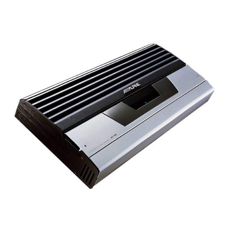 Alpine MRV-F900 - Amplifier owner's manual