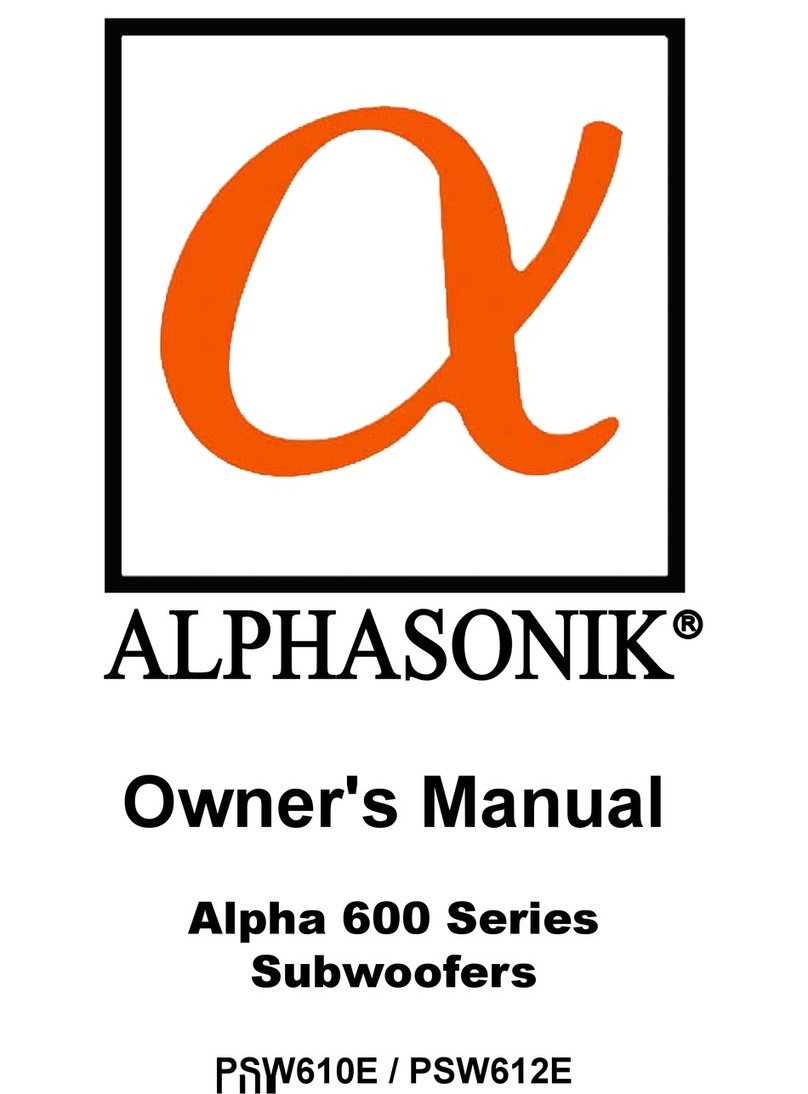 Alphasonik ALPHA PSW610E User manual Alphasonik ALPHA PSW610E User manual