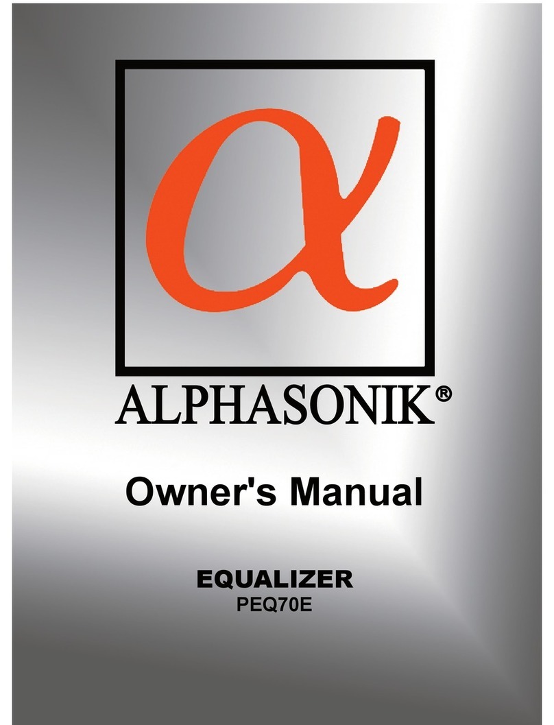 Alphasonik EQUALIZER PEQ70E owner's manual