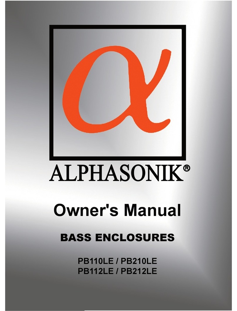Alphasonik PB110LE owner's manual